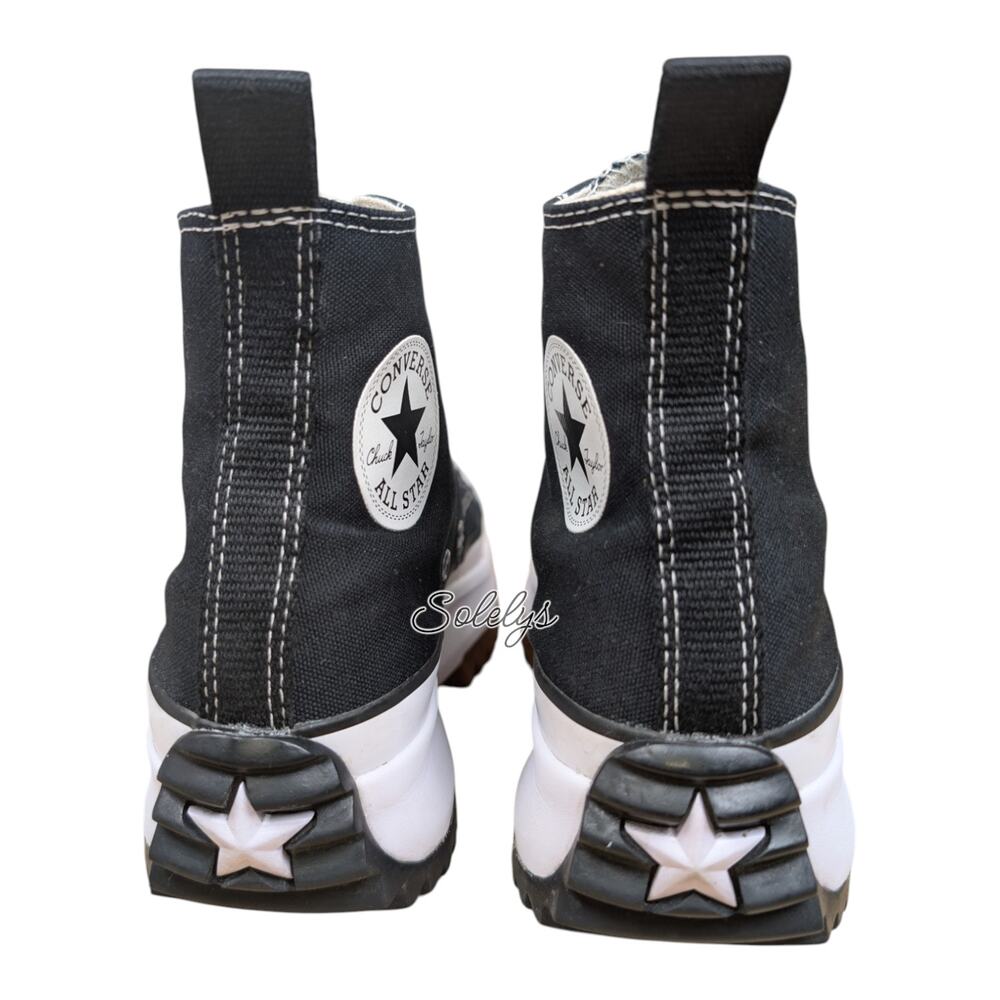 Converse CTAS Run Star Hike High Black White Platform Canvas Sneaker Womens 7.5 - Picture 3 of 10